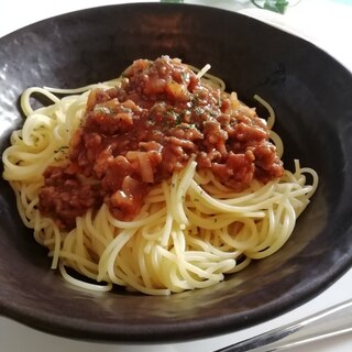 手作りミートソースで☆パスタ